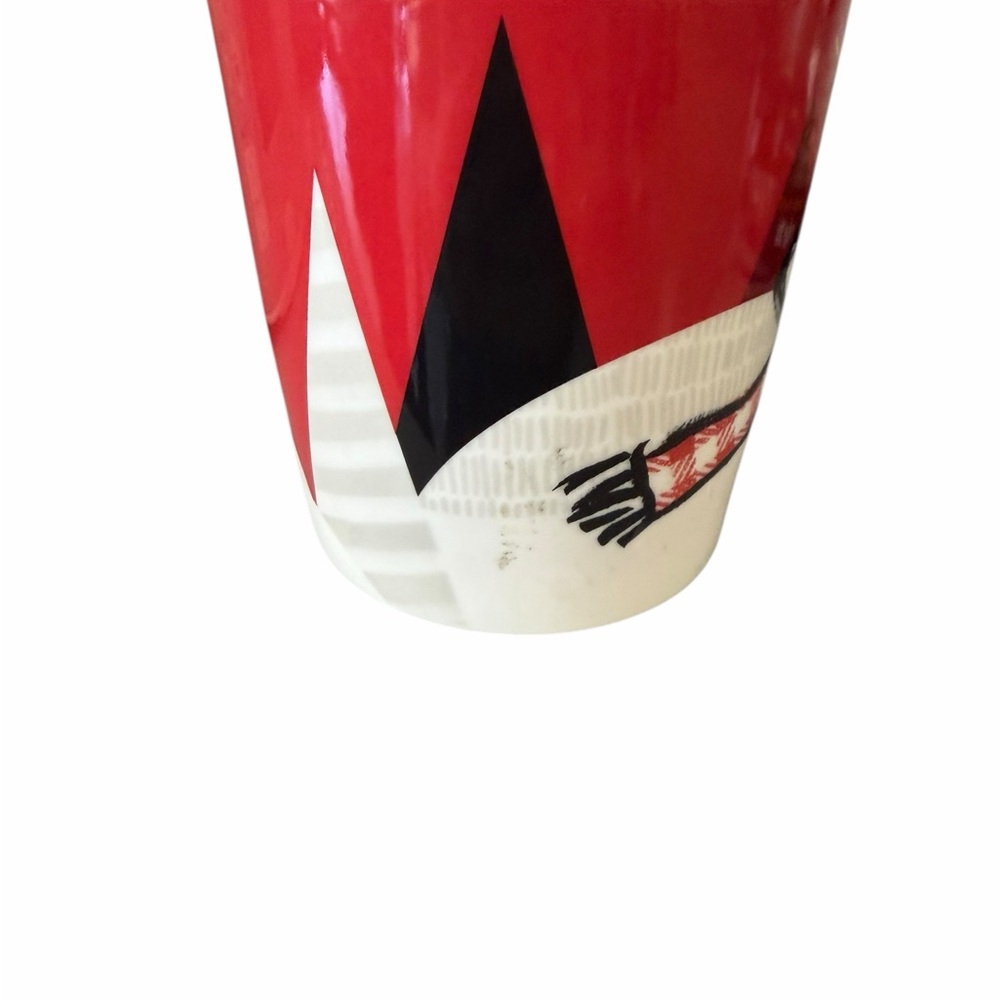 Starbucks Holiday Red Fox Coffee Mug Cup Handle Tail - Picture 3 of 4